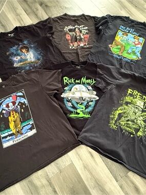 Spencer's (& other brands)Black Short Sleeved Tees (Multi Sizes/Front Graphics)